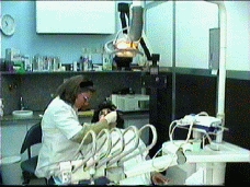 Dr. Hoda Barsoum at work with a patient.